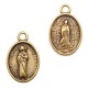 DQ metal charm Maria oval 11x14mm Antique bronze